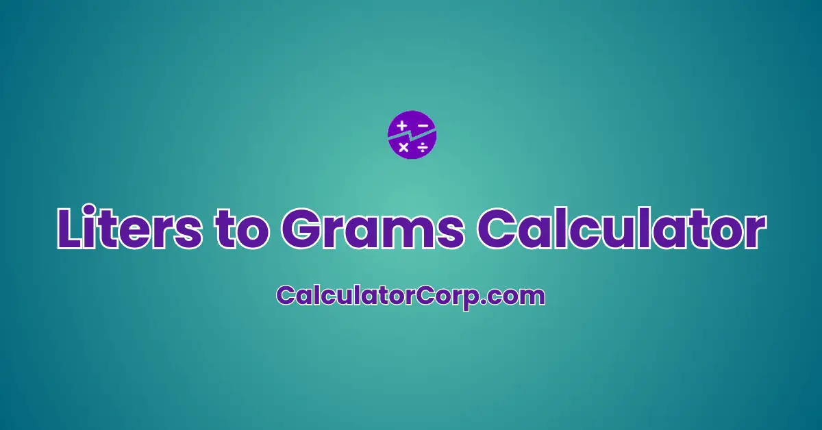 Liters to Grams Calculator