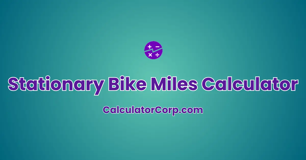 Stationary Bike Miles Calculator