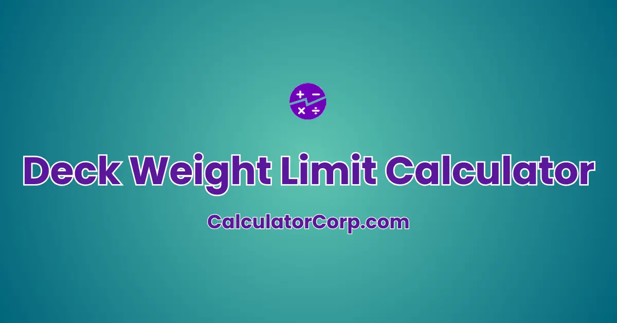 Deck Weight Limit Calculator