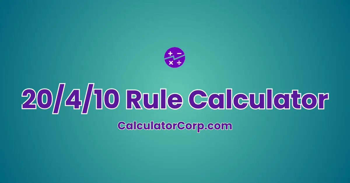 20/4/10 Rule Calculator