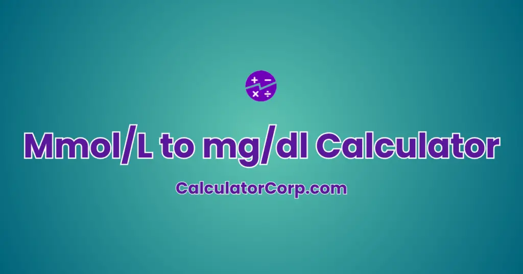 Mmol/L To Mg/dl Calculator Tables Convert Blood Glucose