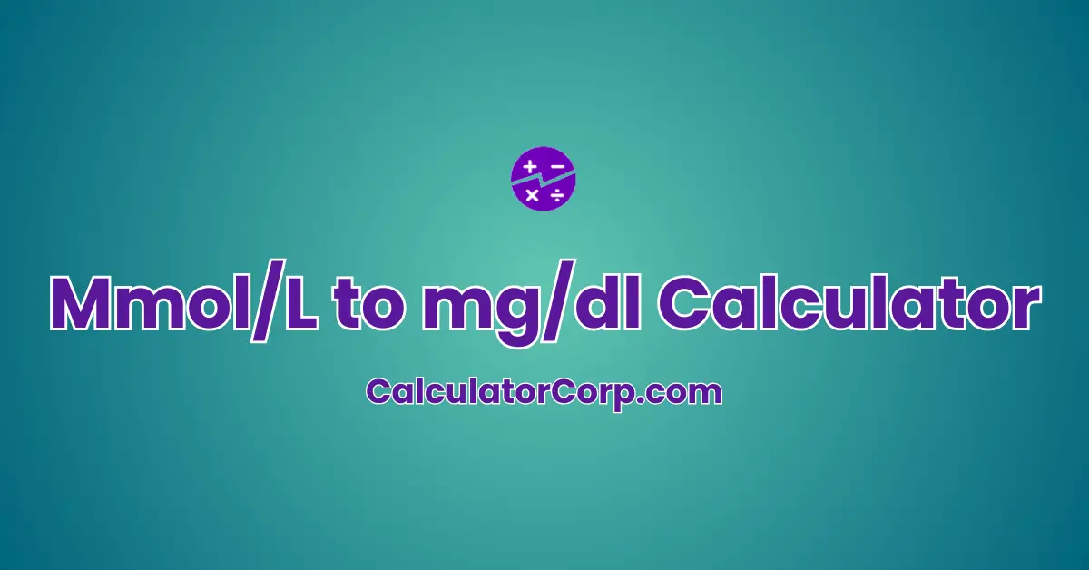 Mmol/L to mg/dl Calculator Tables | Convert Blood Glucose