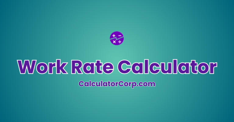 Work Rate Calculator | Instantly Solve 