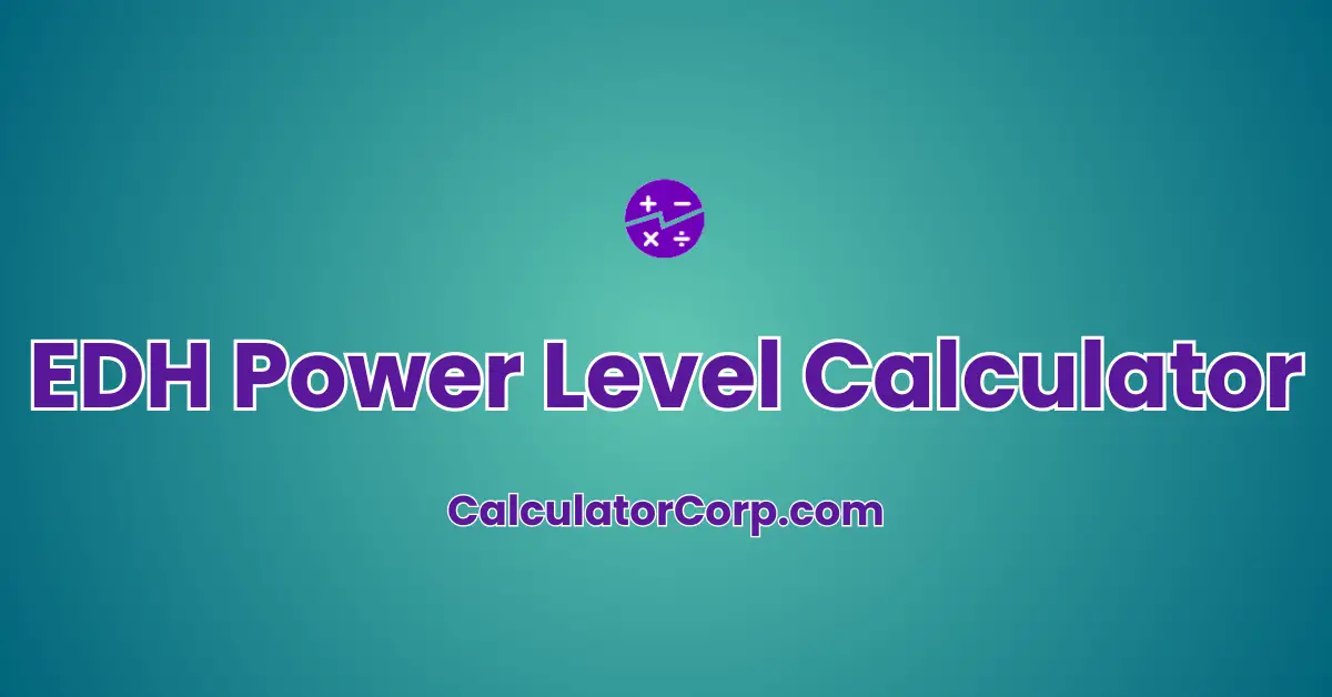 EDH Power Level Calculator