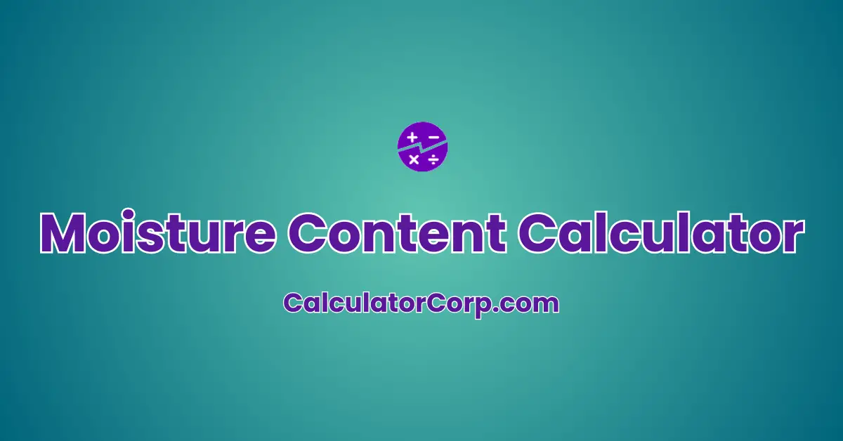 Moisture Content Calculator