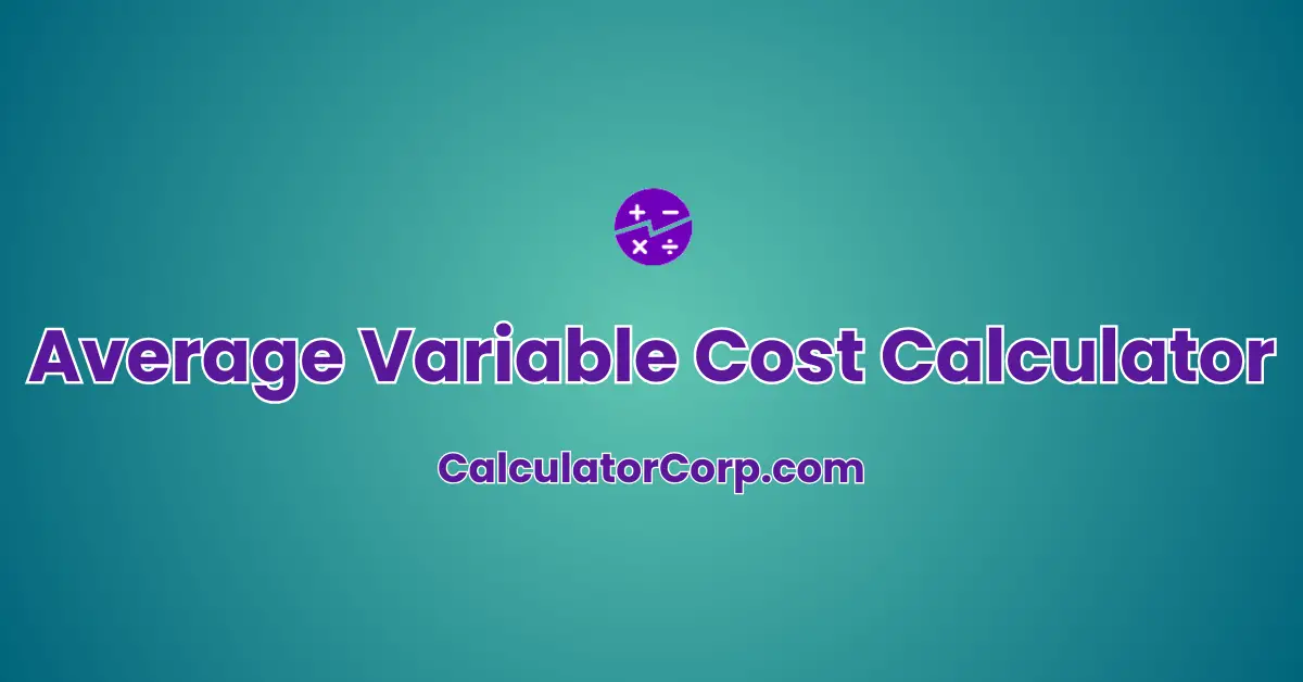 Average Variable Cost Calculator