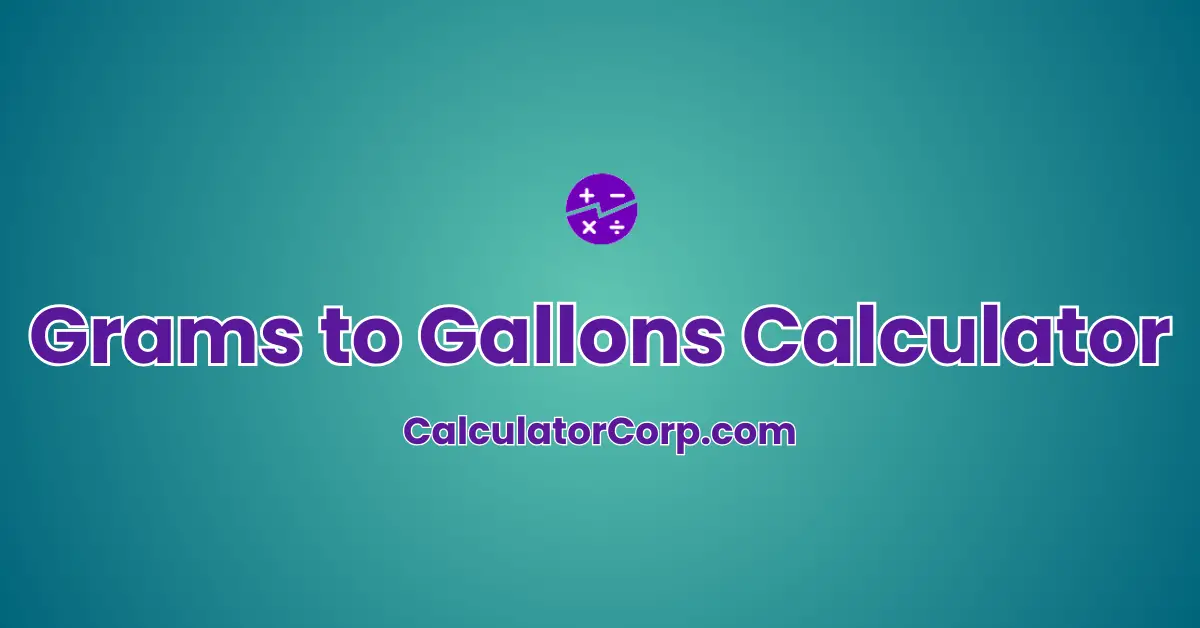 Grams to Gallons Calculator