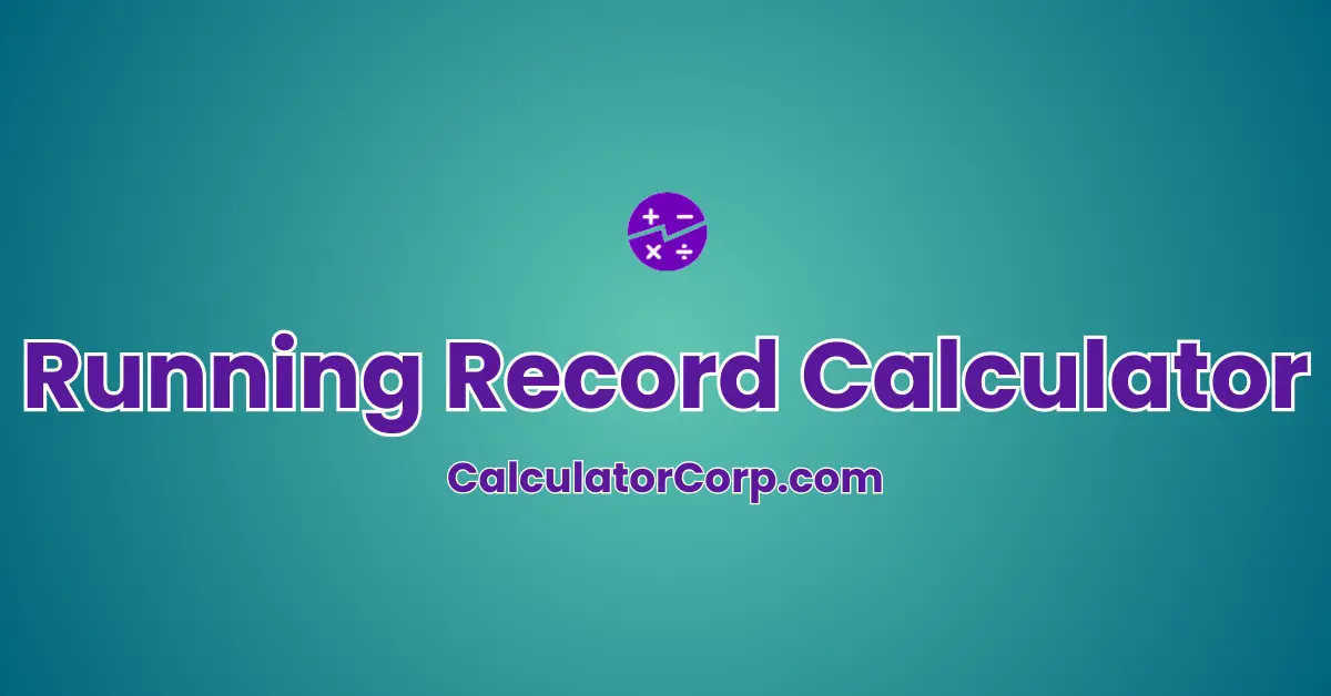 Running Record Calculator