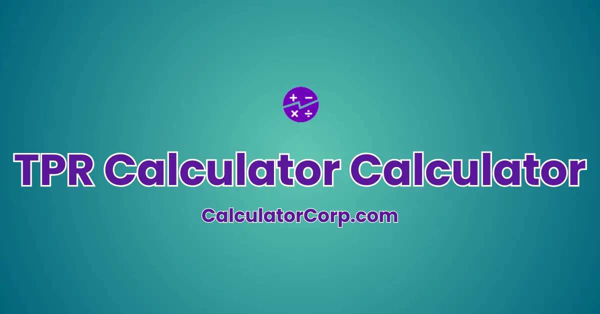 TPR Calculator | Quick Calculate Total Peripheral Resistance