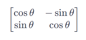 rotation matrix for counterclockwise rotation