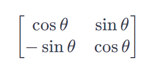 rotation matrix for clockwise rotation