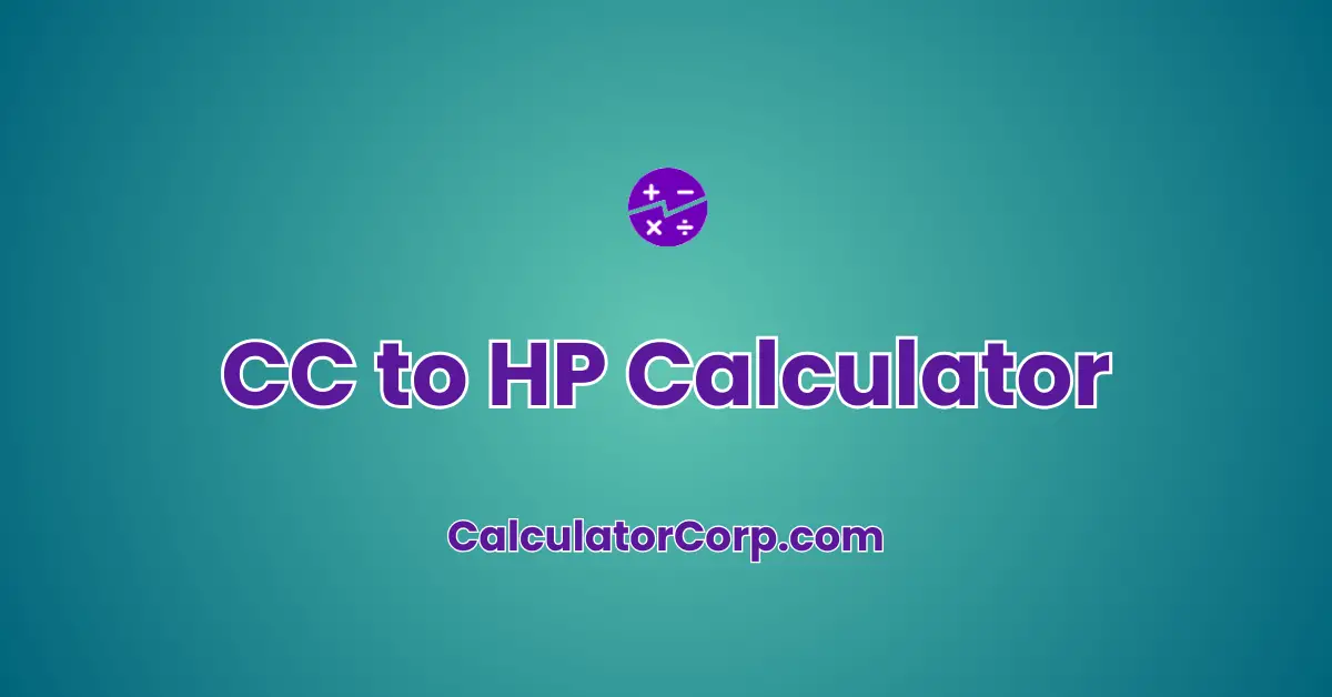 CC to HP Calculator