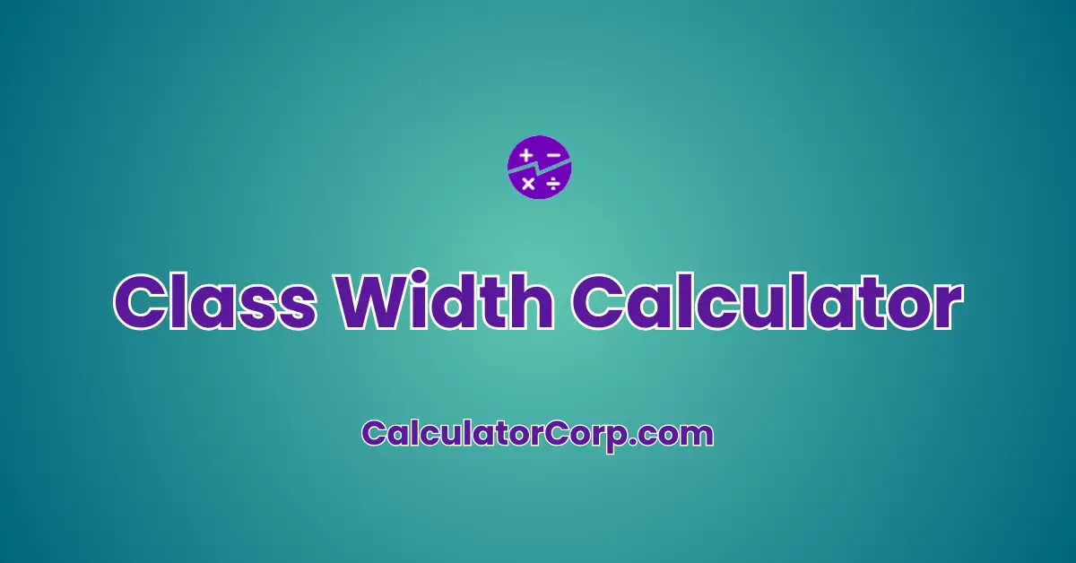 Class Width Calculator