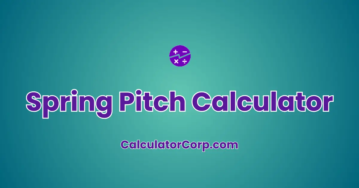 Spring Pitch Calculator