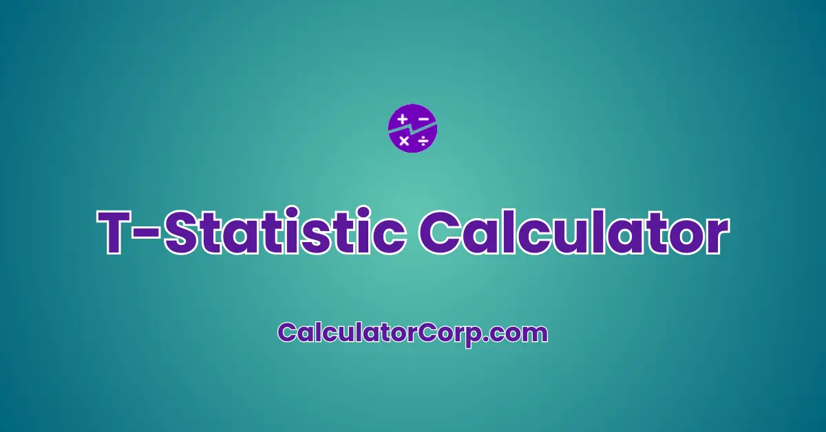 T-Statistic Calculator