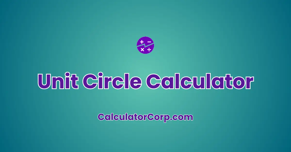 Unit Circle Calculator | Get Sine Cosine and Tangent Values