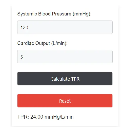 TPR Calculator Image example