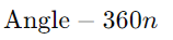 Coterminal Angle Calculator formula minus