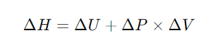 Enthalpy Change Calculator Formula