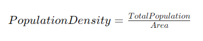 Population Density Calculator Formula