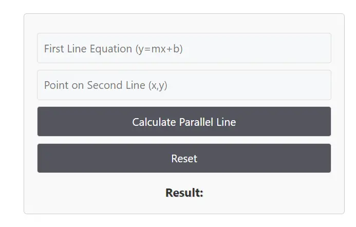 Parallel Line Calculator Image
