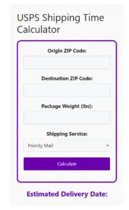 priority mail shipping time calculator