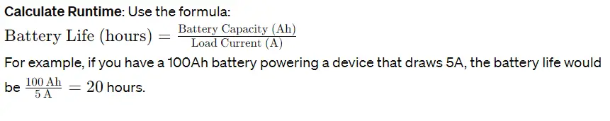 Basic Method (Simple Ampere-Hour Calculation)