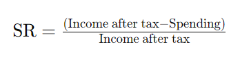 Savings Rate Calculator Formula