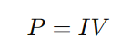 Converting Amps to Watts Formula