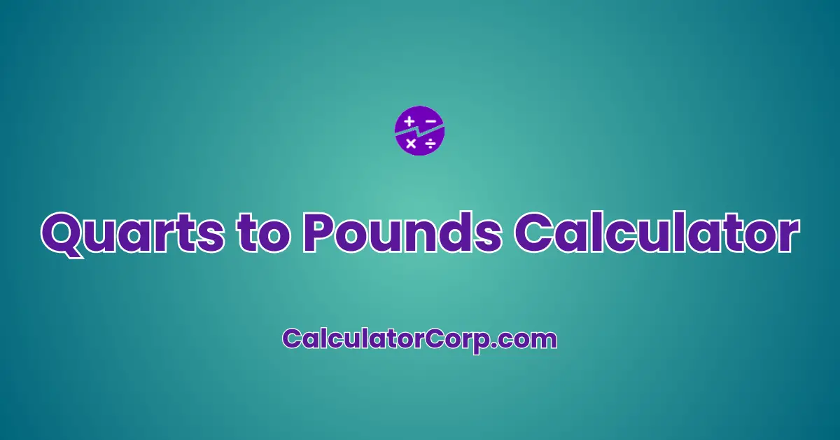 Quarts to Pounds Calculator