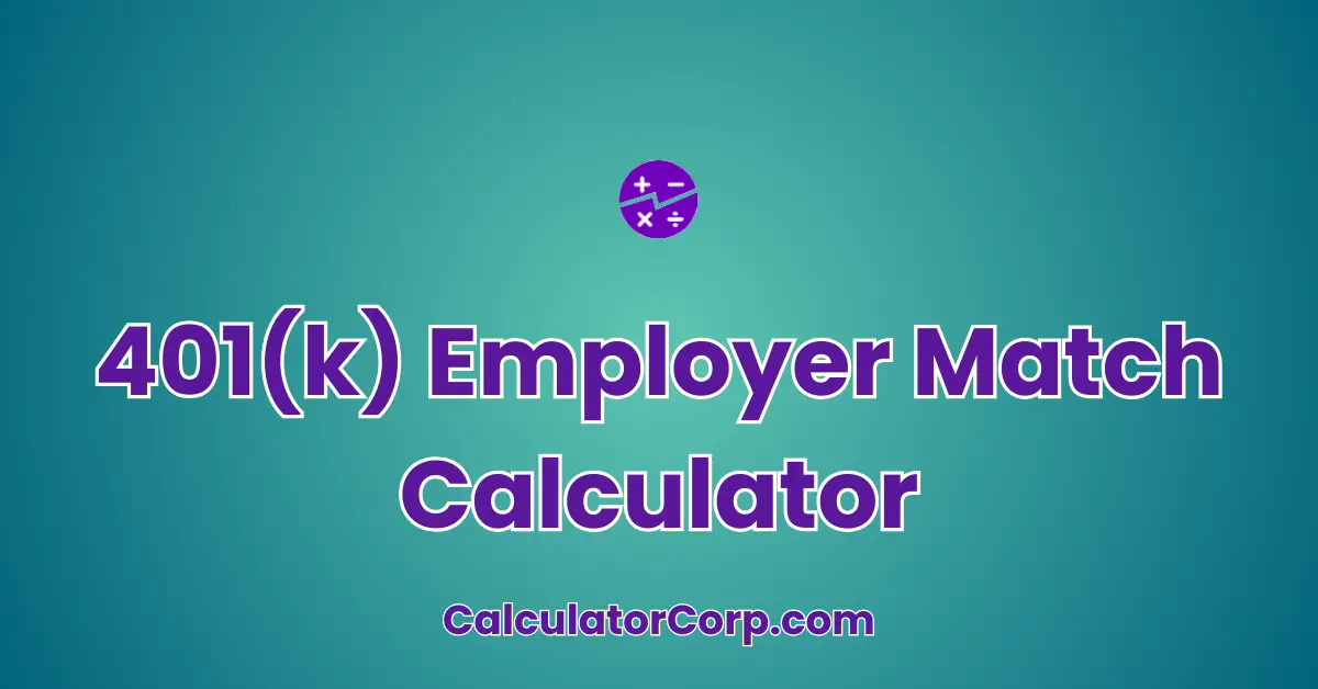 401(k) Employer Match Calculator