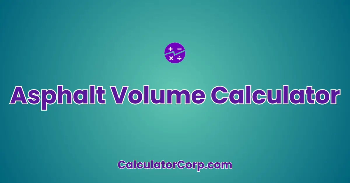 Asphalt Volume Calculator