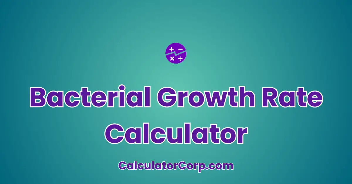 Bacterial Growth Rate Calculator