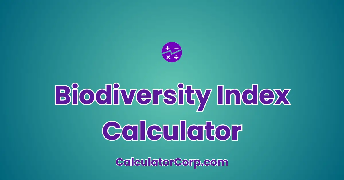 Biodiversity Index Calculator