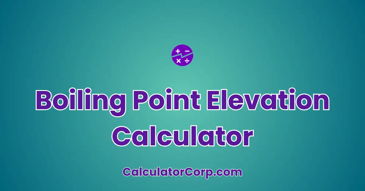 Boiling Point Elevation Calculator