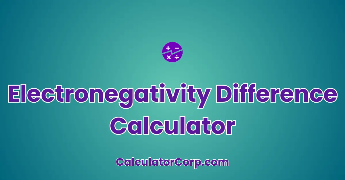 Electronegativity Difference Calculator