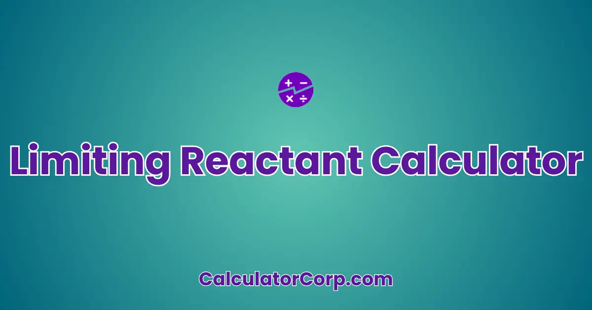 Limiting Reactant Calculator