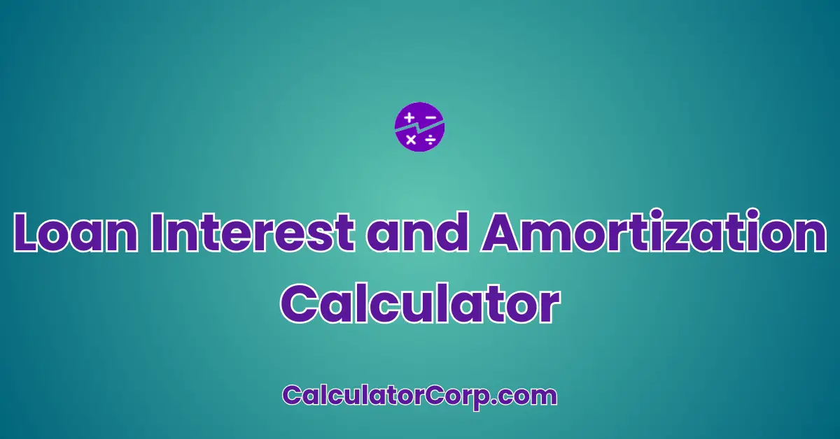 Loan Interest and Amortization Calculator