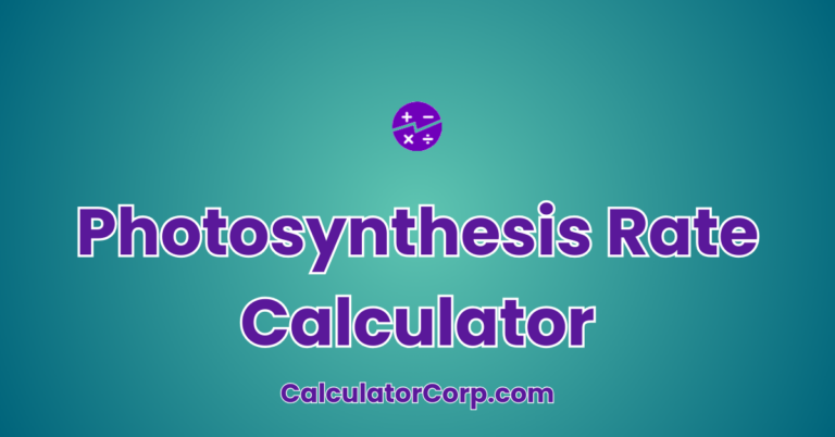 Photosynthesis Rate Calculator | Estimate Plant Carbon Fixation