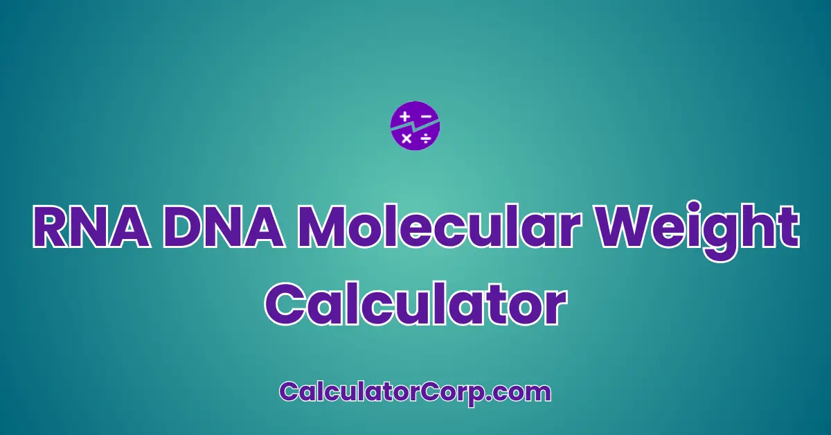 RNA DNA Molecular Weight Calculator