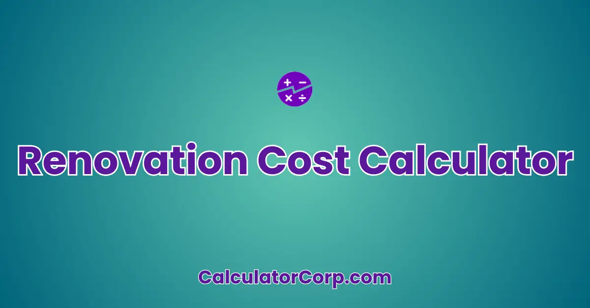 Renovation Cost Calculator