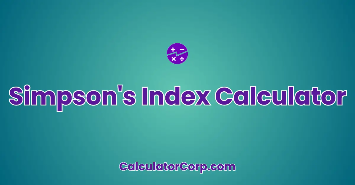 Simpson's Index Calculator