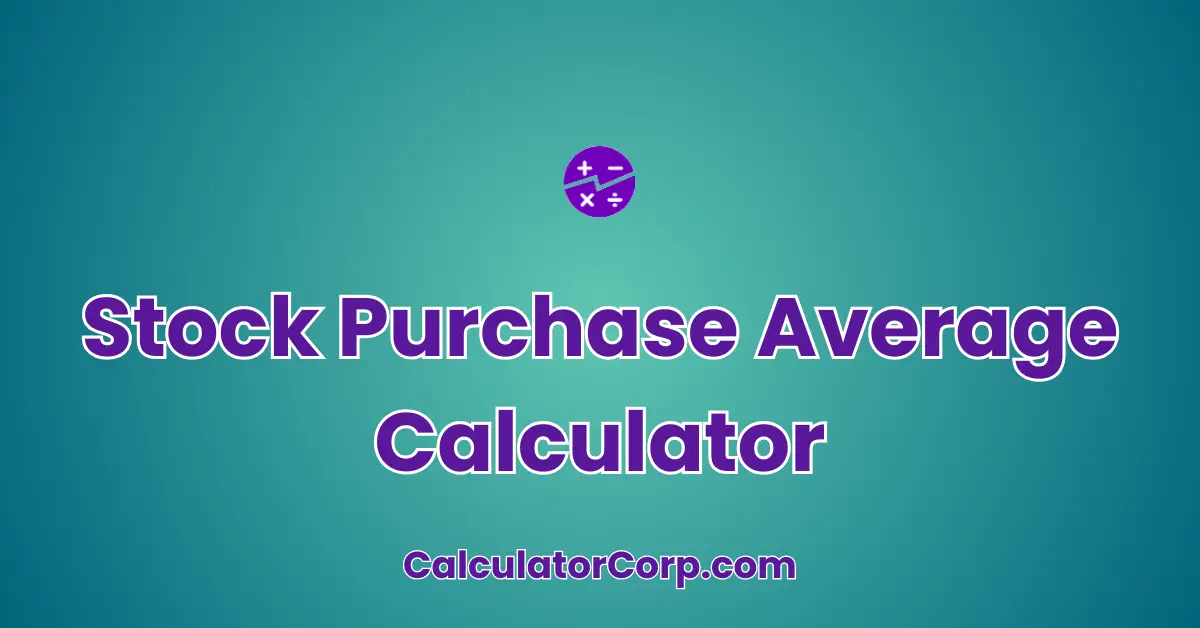 Stock Purchase Average Calculator