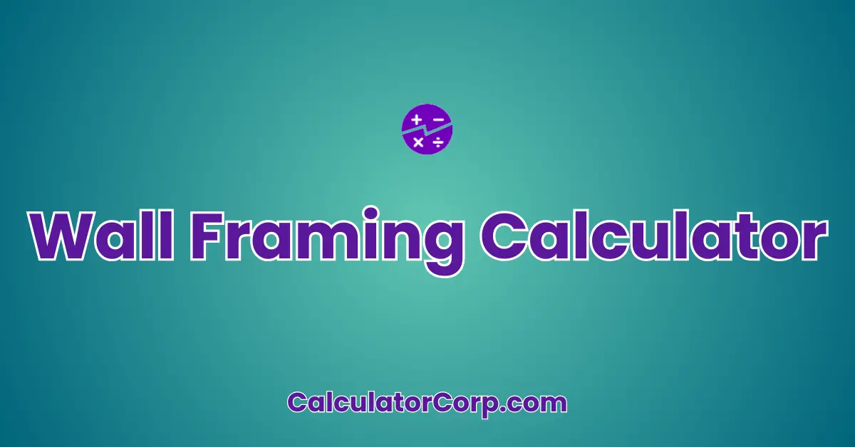 Wall Framing Calculator