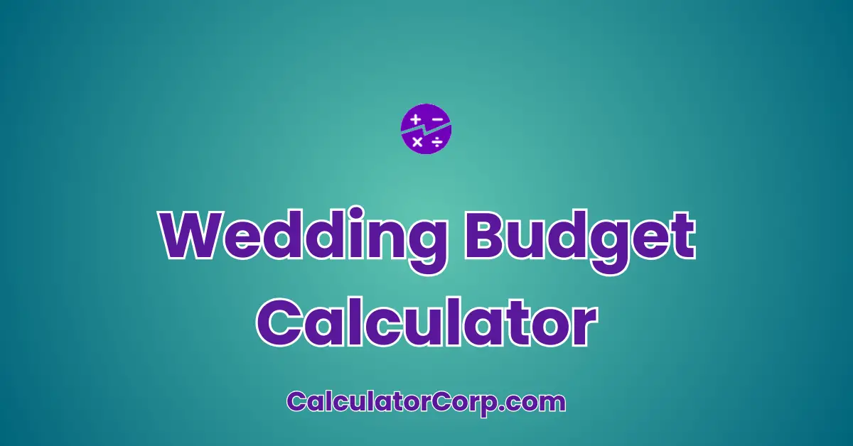 Wedding Budget Calculator