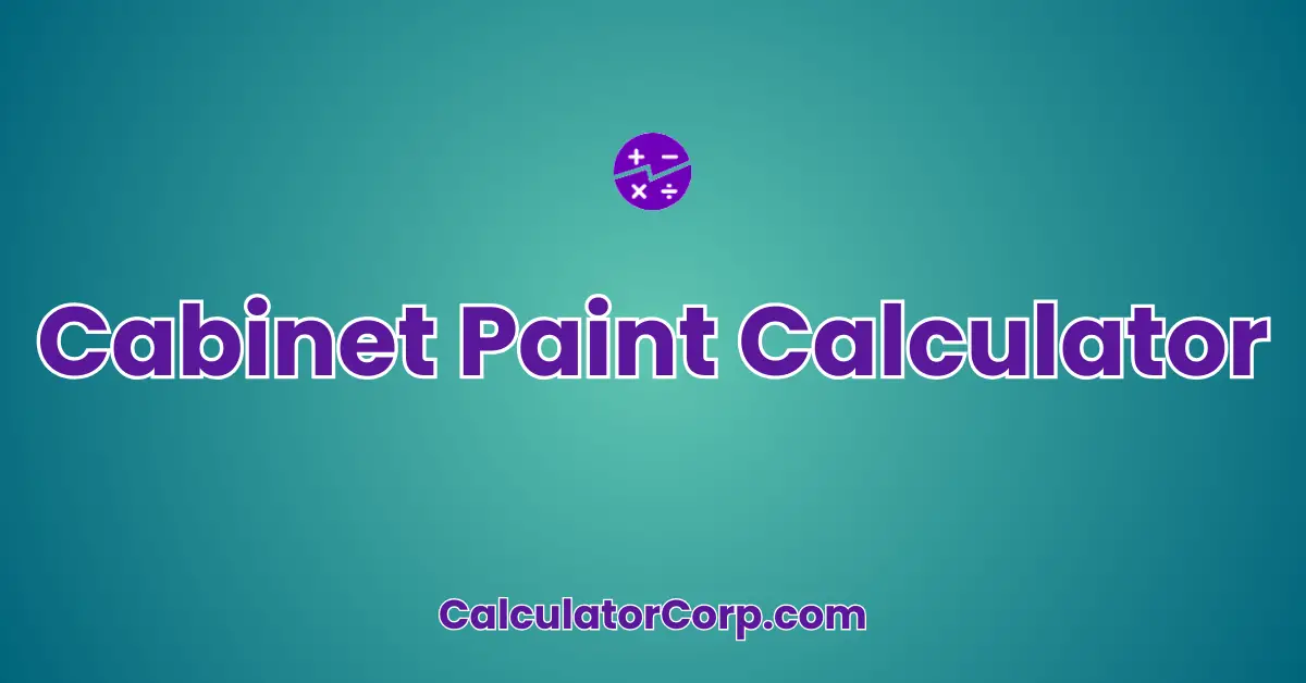 Cabinet Paint Calculator