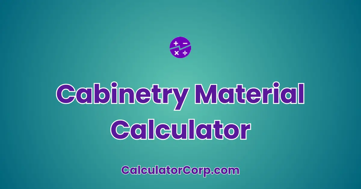 Cabinetry Material Calculator