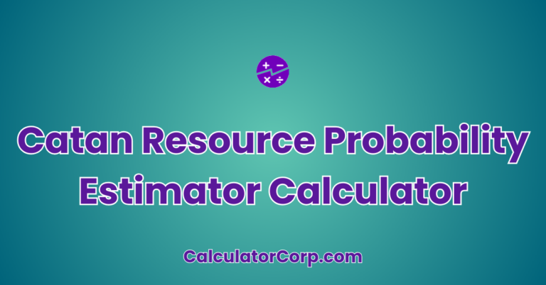 Resource Calculator Catan Resource Probability Calculator | Odds Of Rolling Specific Resources