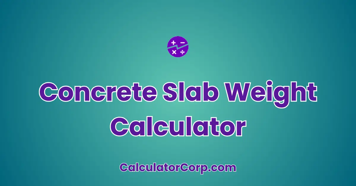 Concrete Slab Weight Calculator