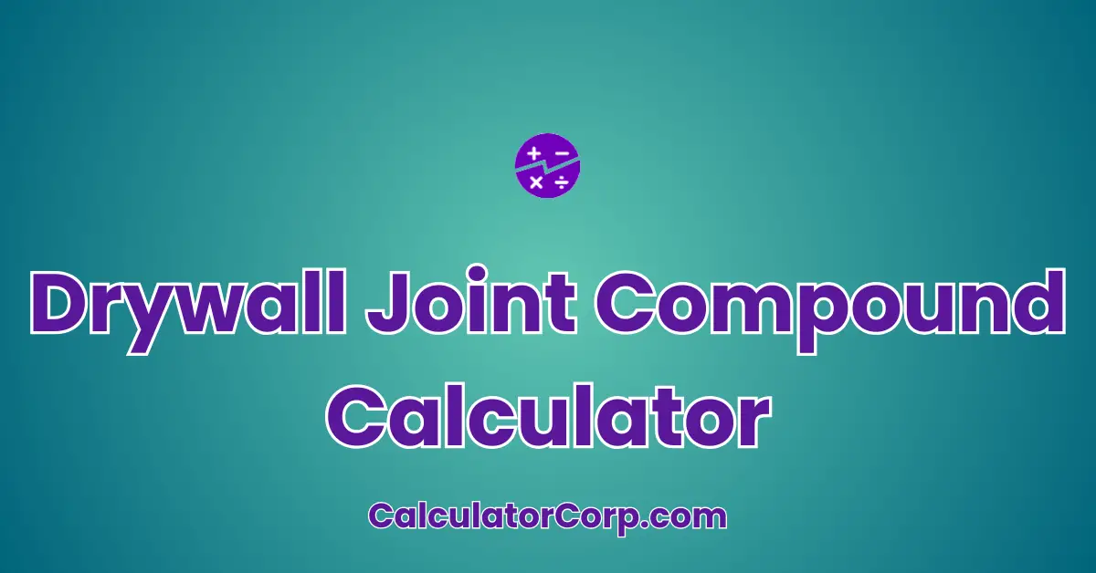 Drywall Joint Compound Calculator